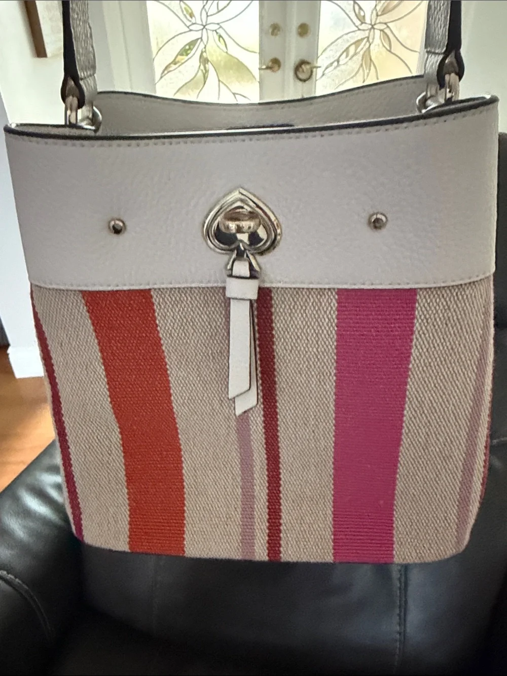 Kate Spade New York Marti White Leather Mini Bucket Bag